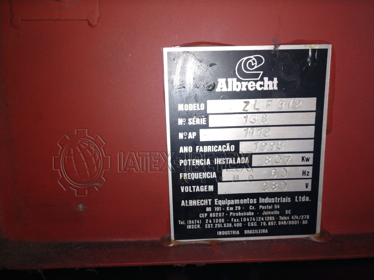 01 x Secadora a Vapor de Malhas Albrecht 3,20m